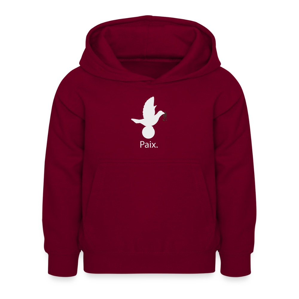Sweat à capuche Enfant Paix blanc - Lusoquot - bordeaux