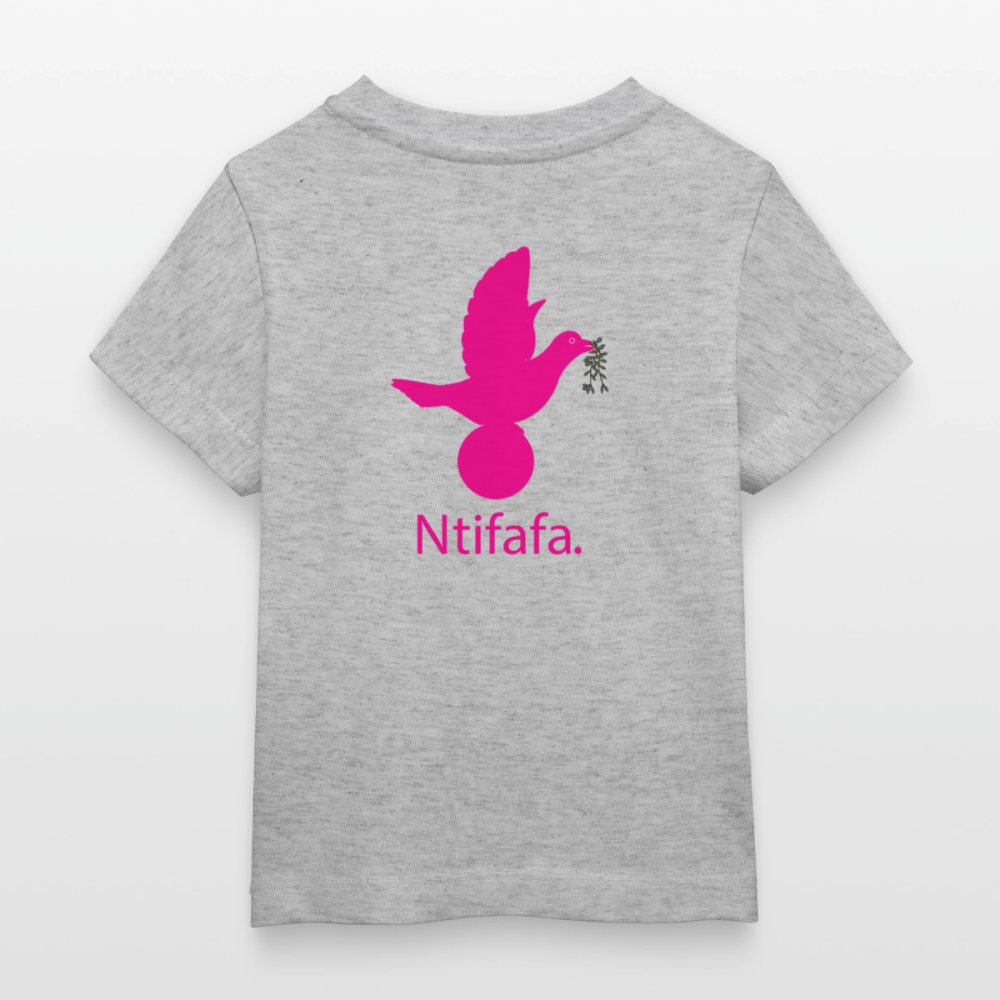 T-shirt bébé bio Stanley/Stella anniaversaire 2 ans Ntifafa rose - Lusoquot - gris chiné