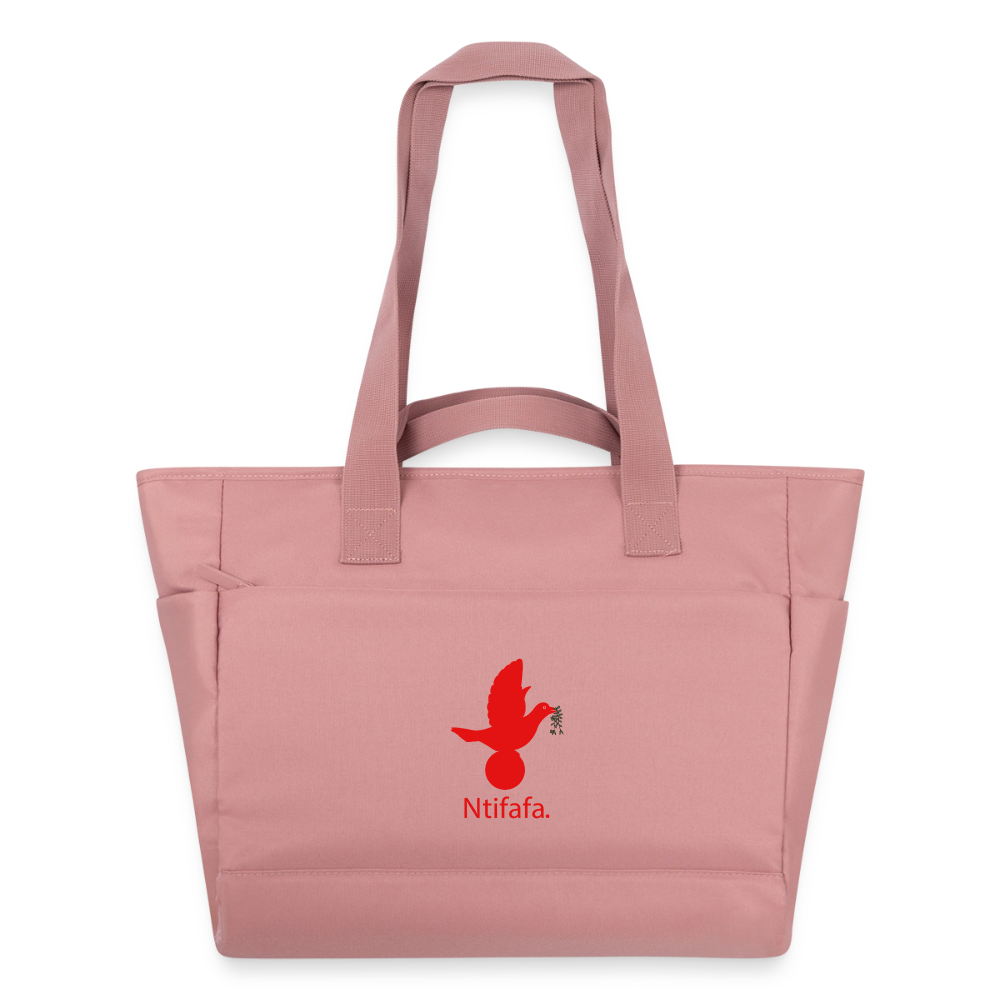 Sac matelassé déperlant Ntifafa rouge - Lusoquot - rose poudré