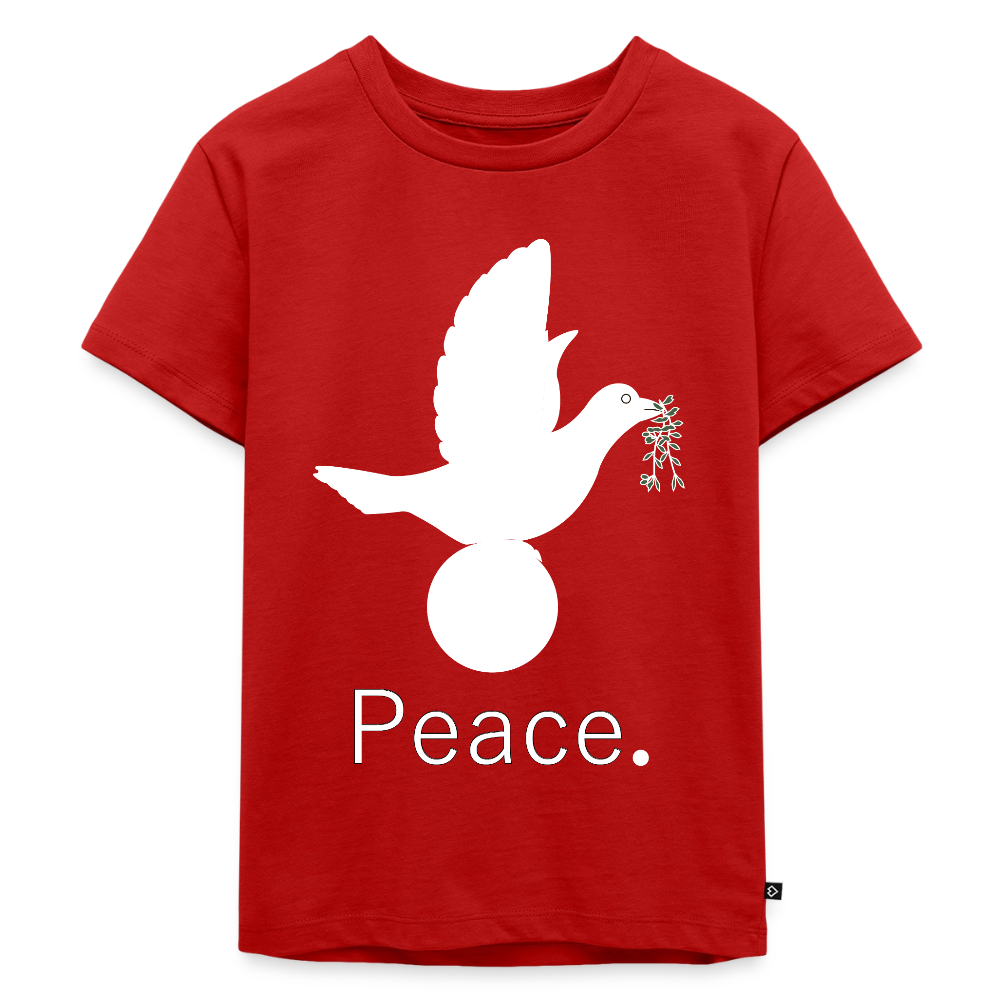 T-shirt Premium Enfant_peaceblanc - rouge