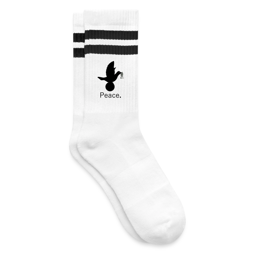 Chaussettes de tennis_peace_noir - blanc/noir