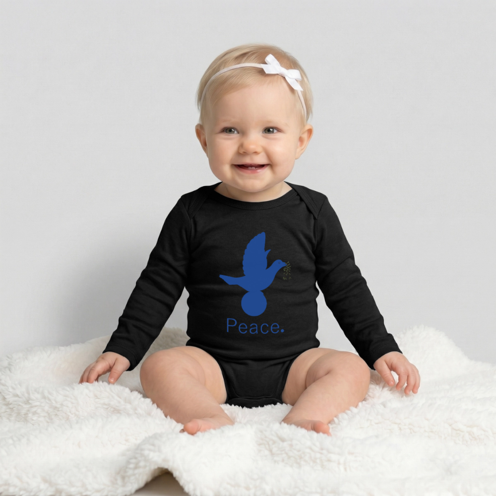 Body bébé manches longues biologique - noir