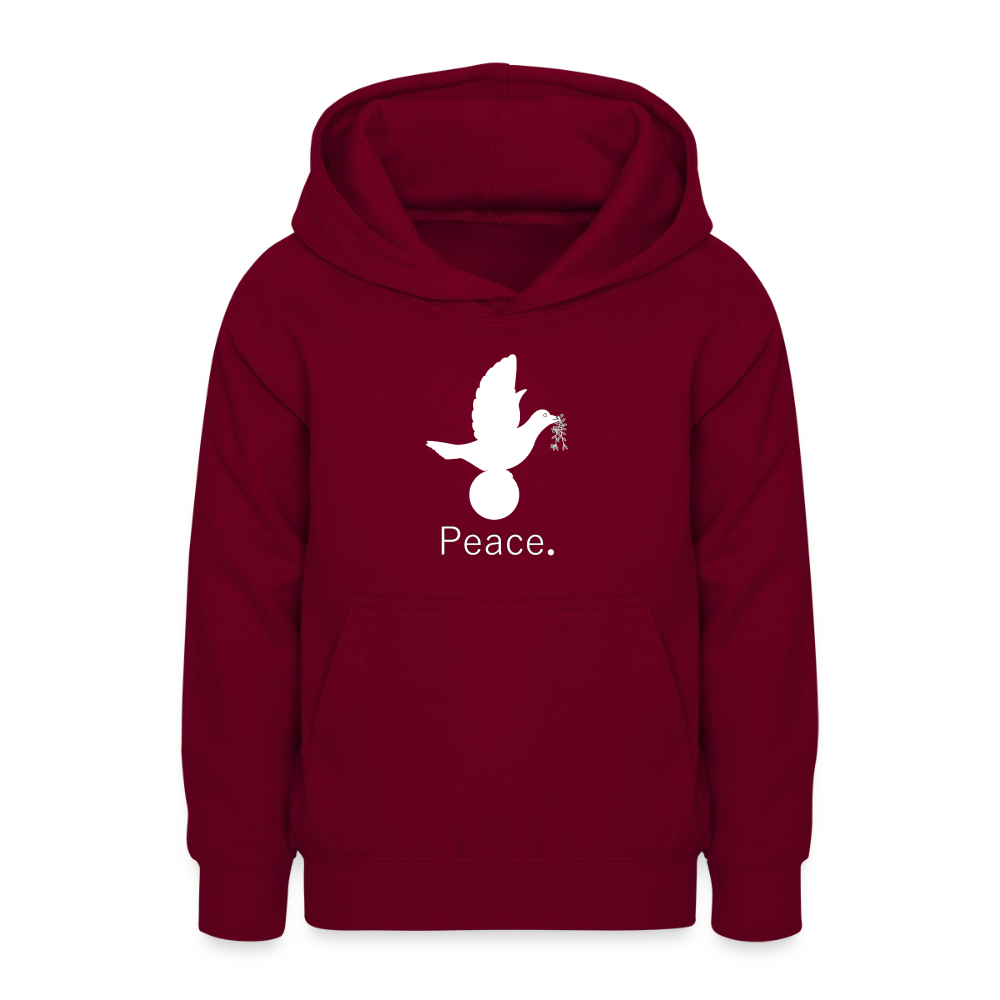 Sweat à capuche Ado_peaceblanc - bordeaux