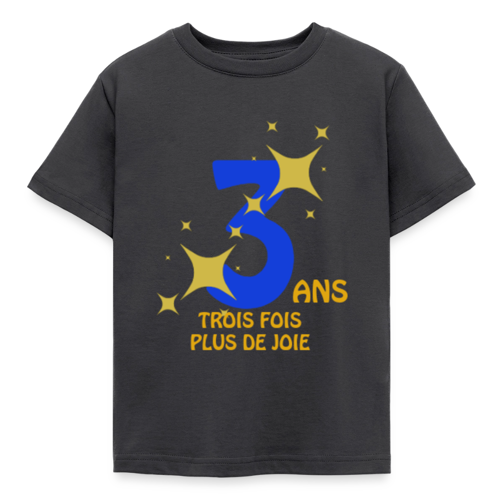 T-shirt Enfant anniversaire Lapè bleu - Lusoquot - charbon