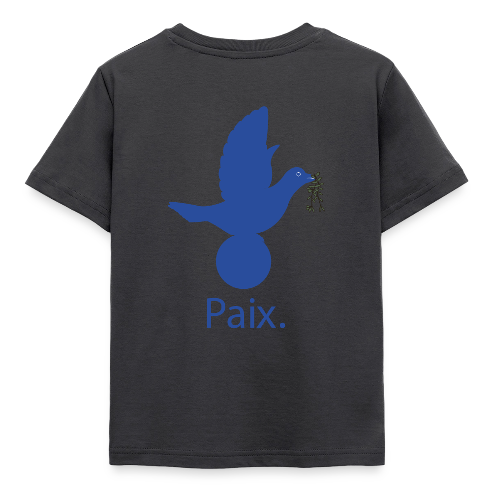 T-shirt Enfant anniversaire 3 ans  Paix bleu - Lusoquot - charbon
