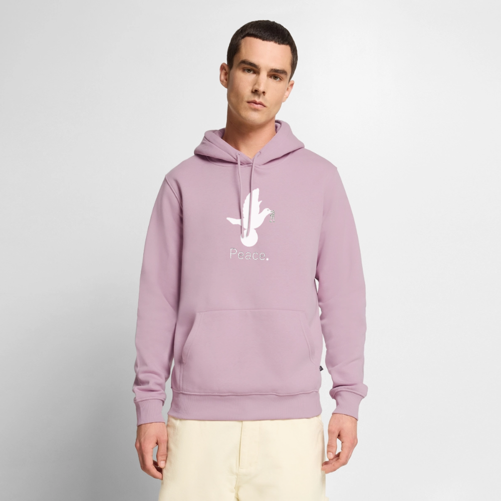 Sweat-shirt à capuche Premium pour hommes peace blanc - Lusoquot - rose poudré