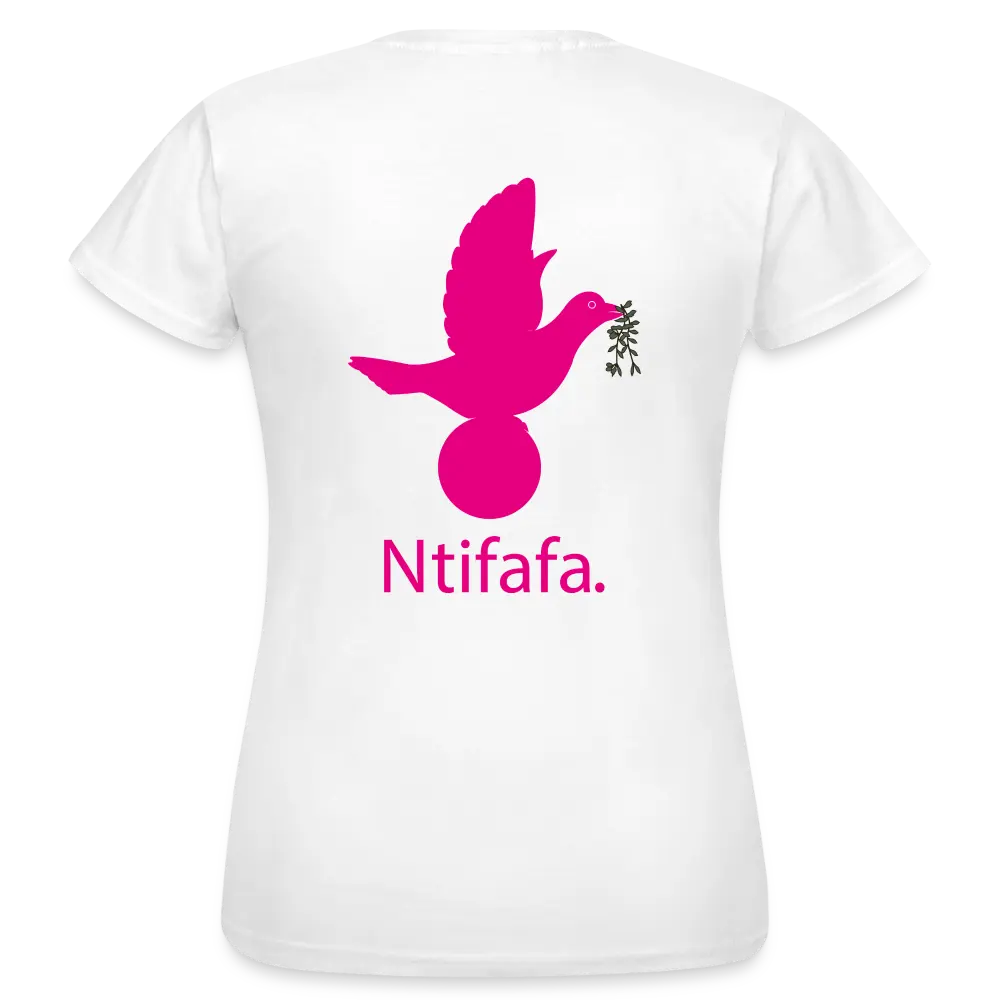 T-shirt Femme fête des mères Ntifafa rose - Lusoquot - blanc