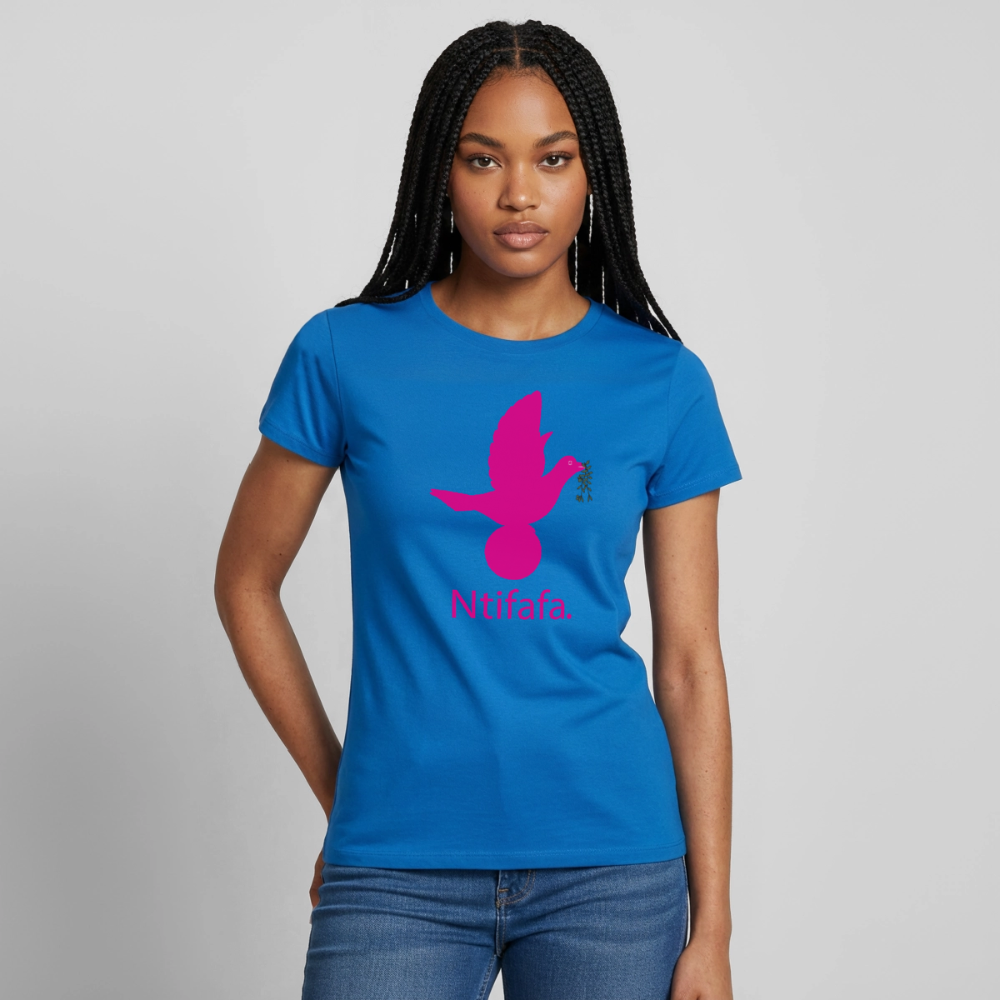 T-shirt Femme_ntifafa_rose - bleu royal