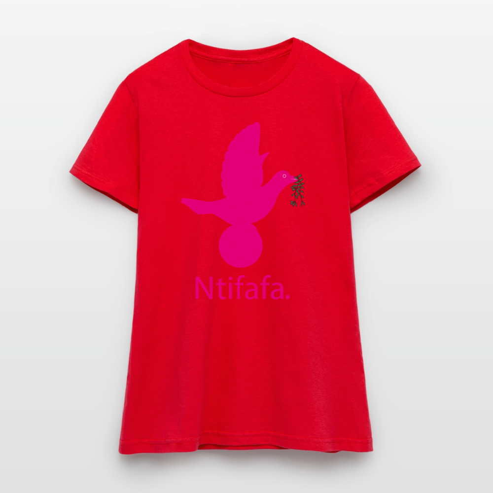 T-shirt Femme_ntifafa_rose - rouge