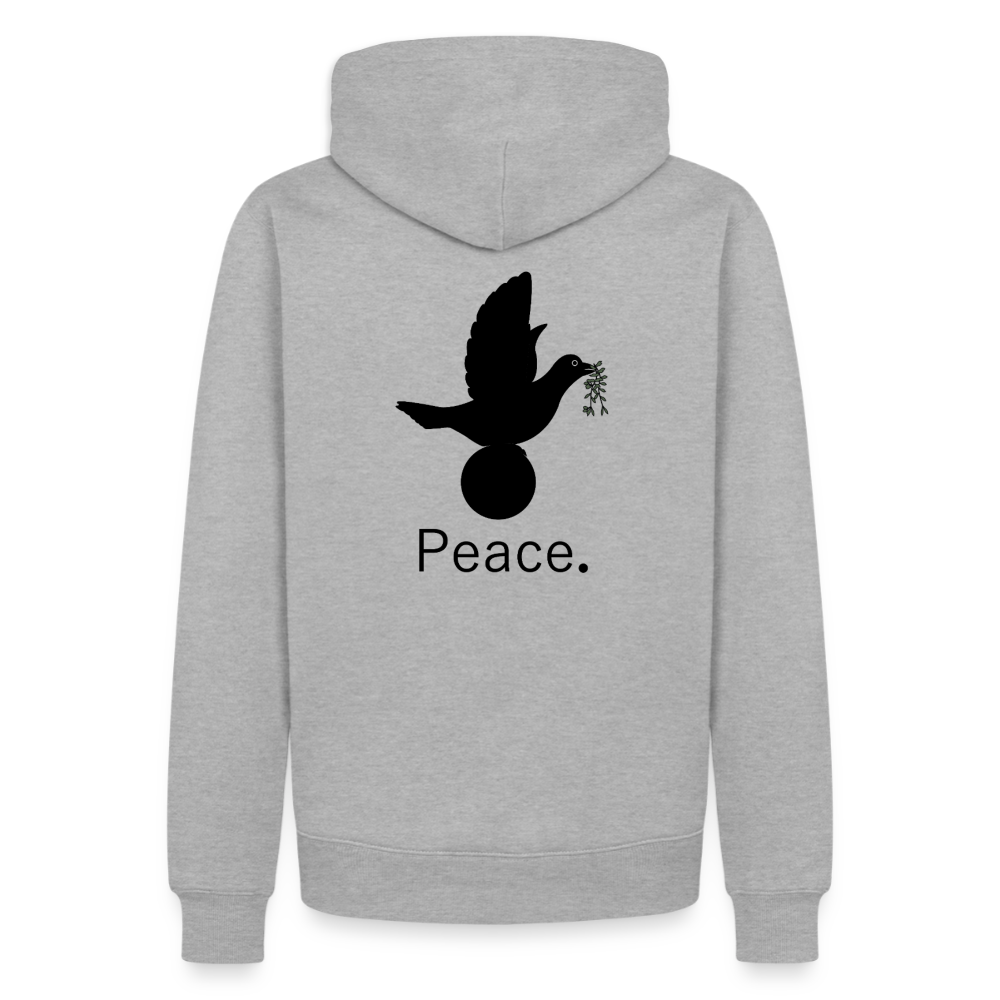 Sweat-shirt à capuche Premium pour hommes Peace and joy Peace noir - Lusoquot - gris chiné