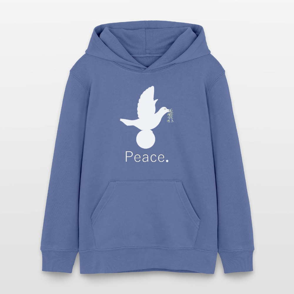 Sweat à capuche bio Mini Cruiser Stanley/Stella Ado_peaceblanc - bleu