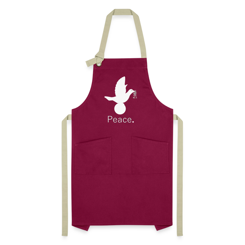 Tablier contrasté_peaceblanc - bordeaux/sable