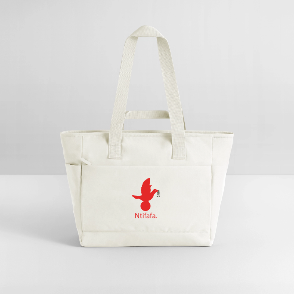 Sac matelassé déperlant Ntifafa rouge - Lusoquot - blanc nature