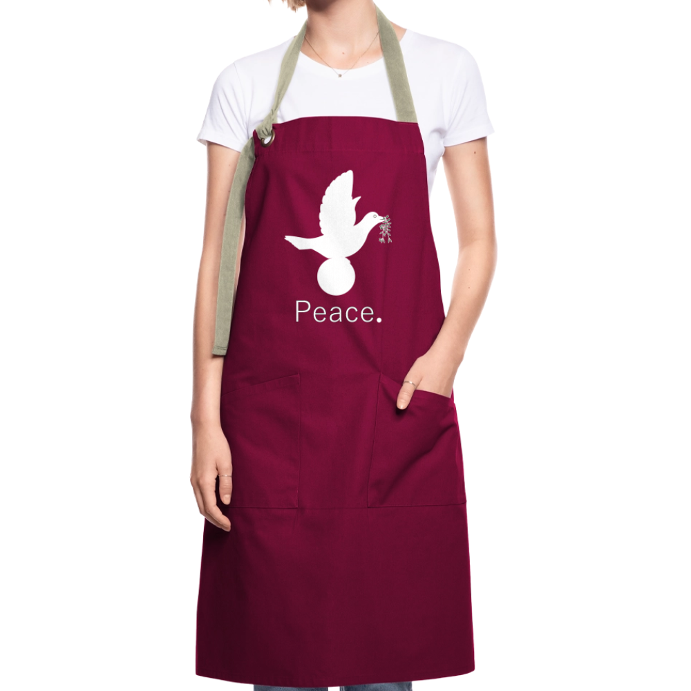Tablier contrasté_peaceblanc - bordeaux/sable
