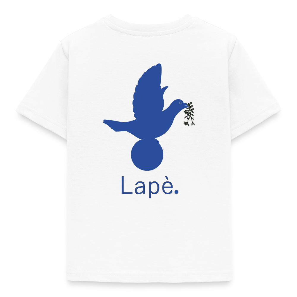 T-shirt Enfant anniversaire Lapè bleu - Lusoquot - blanc