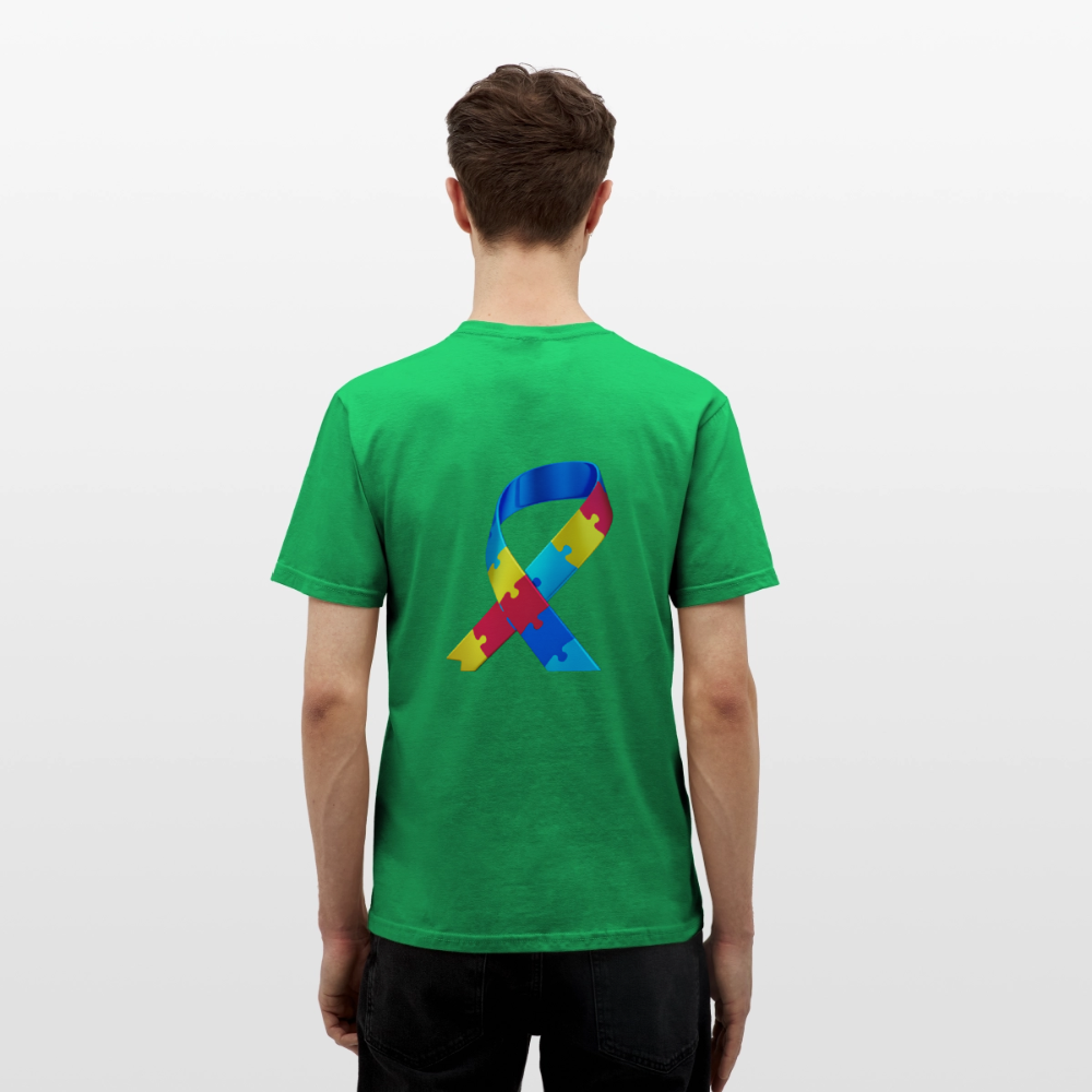 T-shirt Homme -journeemondiale trisomie 21 mars- Peace jaune - vert
