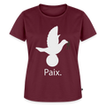T-shirt Premium Femme Paix blanc - Lusoquot - bourgogne