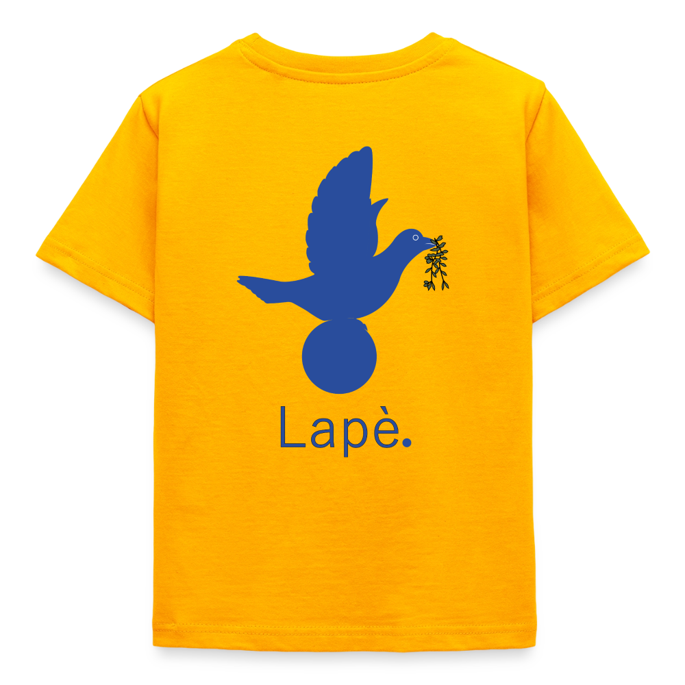 T-shirt Enfant anniversaire Lapè bleu - Lusoquot - or