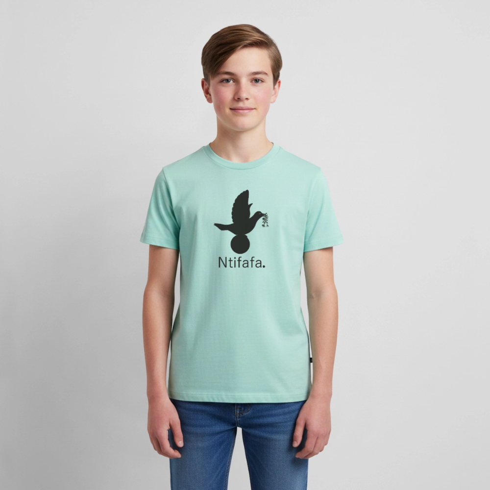 T-shirt Premium Ado Ntifafa noir - Lusoquot - menthe 