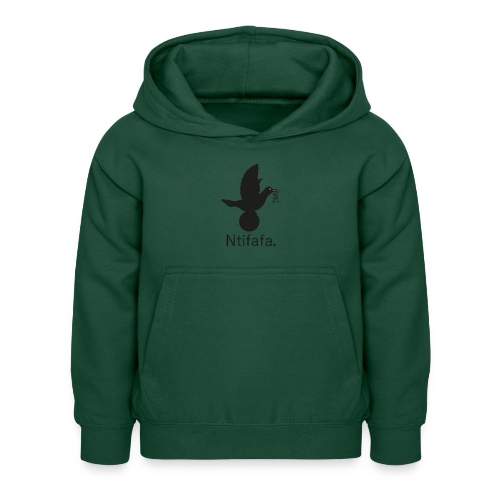 Sweat à capuche Enfant Ntifafa noir - Lusoquot - vert bouteille