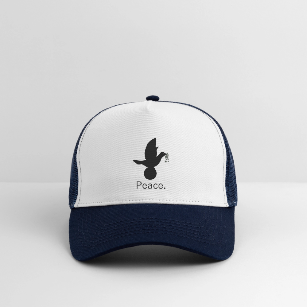 Trucker Cap_peaceblack - blanc/marine