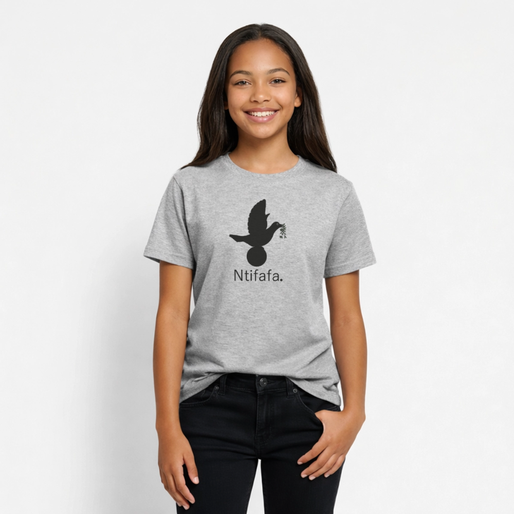 T-shirt Ado Ntifafa noir - Lusoquot - gris chiné