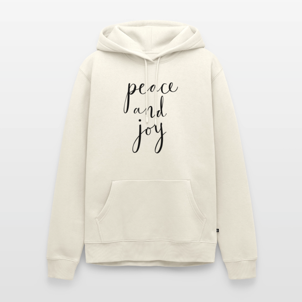 Sweat-shirt à capuche Premium pour hommes Peace and joy Peace noir - Lusoquot - blanc cassé