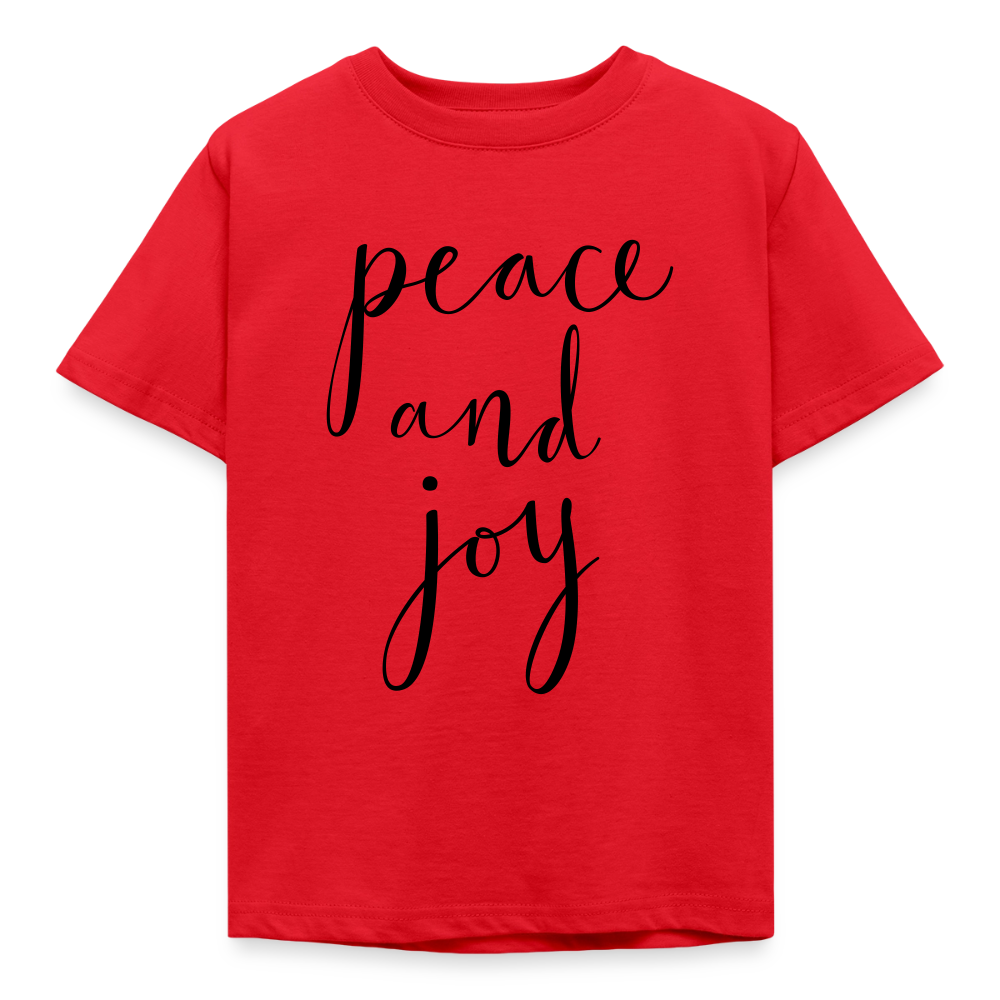 T-shirt Enfant_peaceandjoy_peace_noir - rouge