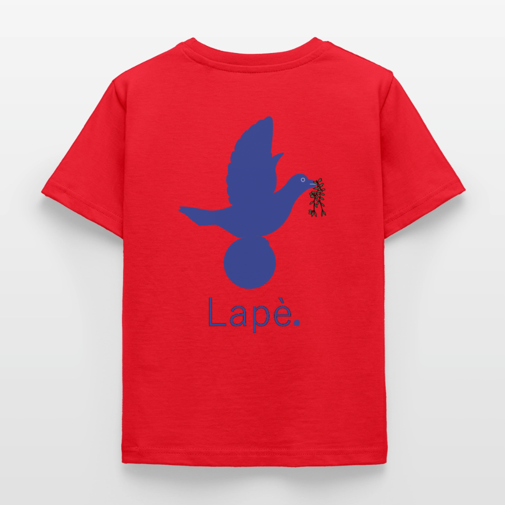 T-shirt Enfant anniversaire Lapè bleu - Lusoquot - rouge