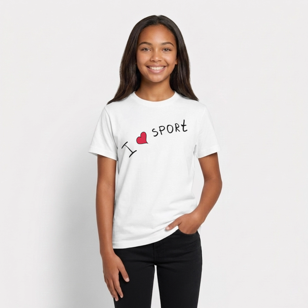 T-shirt Ado_peacerouge_sport - blanc