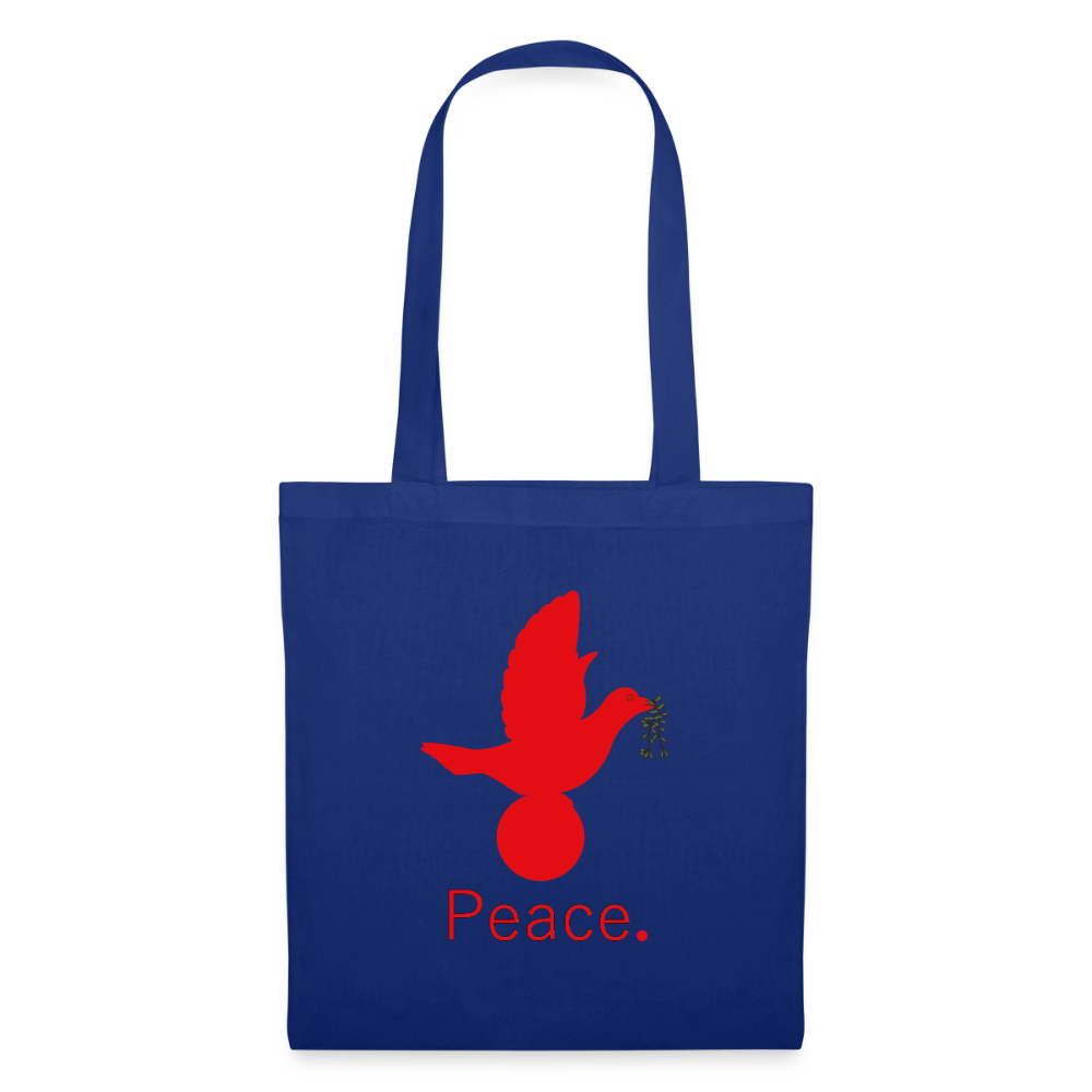 Tote Bag Peace rouge - Lusoquot - bleu royal