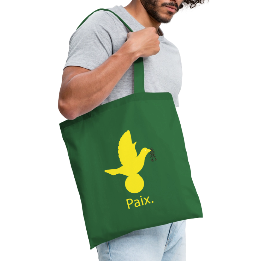Tote Bag Paix jaune - Lusoquot - vert sapin