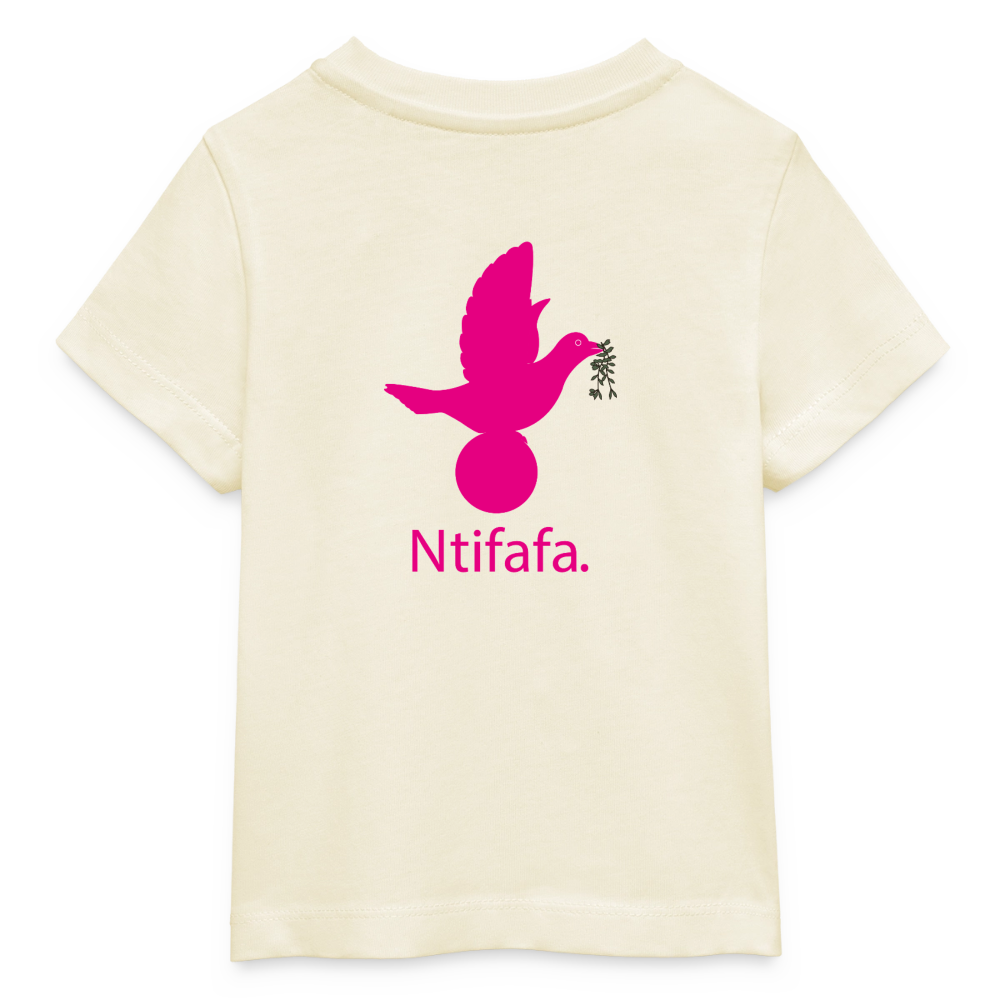 T-shirt bébé bio Stanley/Stella anniaversaire 2 ans Ntifafa rose - Lusoquot - écru doux