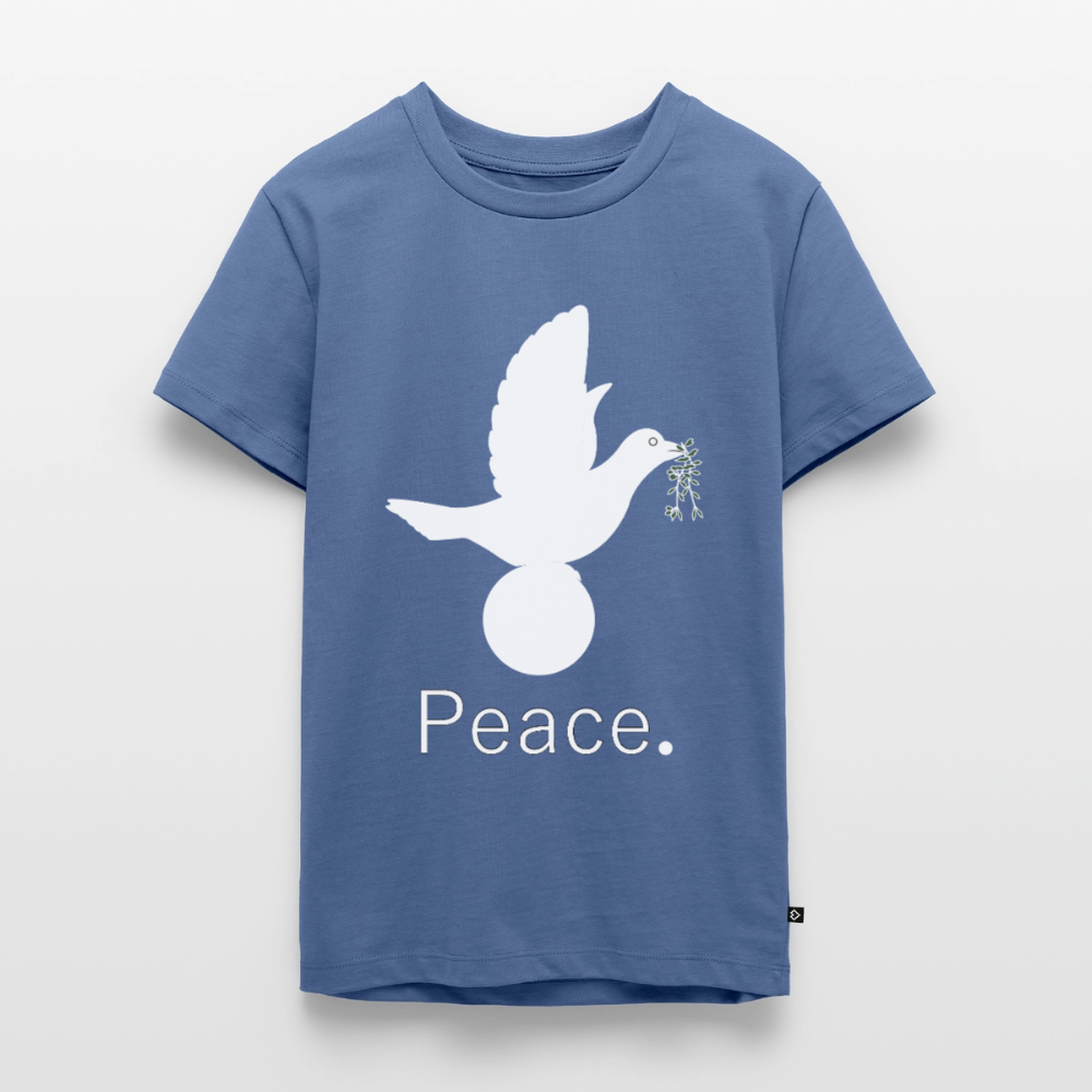 T-shirt Premium Ado_peaceblanc - bleu pigeon