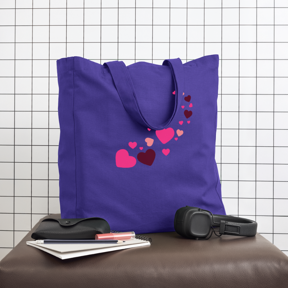 Tote bag Stanley/Stella Midweight recyclé Coeur Peace rose - Lusoquot - purple love 