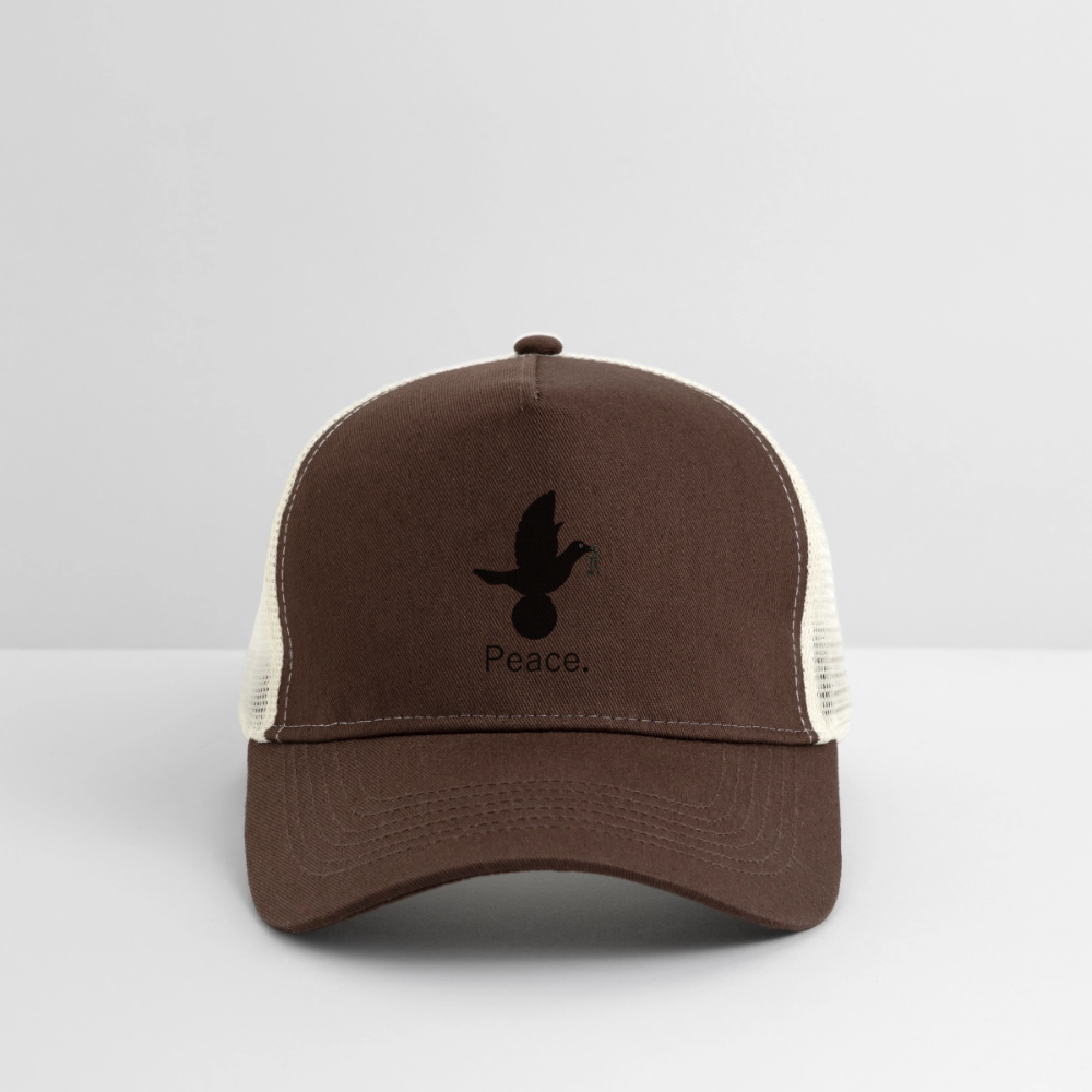 Trucker Cap_peaceblack - marron/beige