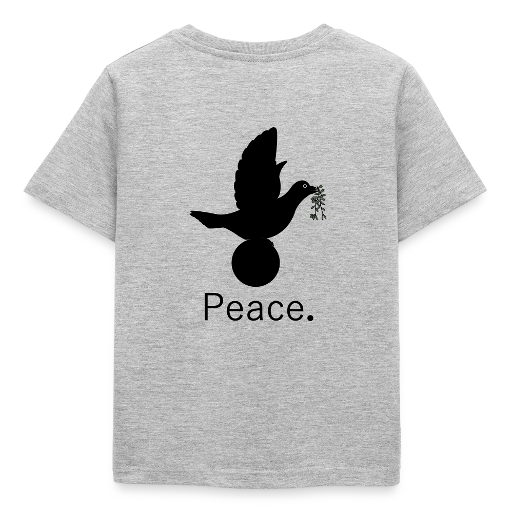 T-shirt Enfant_peaceandjoy_peace_noir - gris chiné