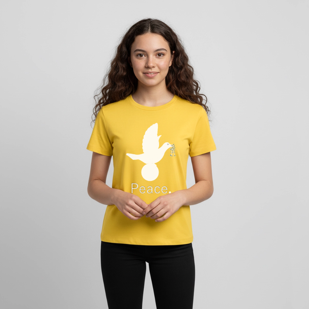 T-shirt Premium Ado_peaceblanc - jaune soleil