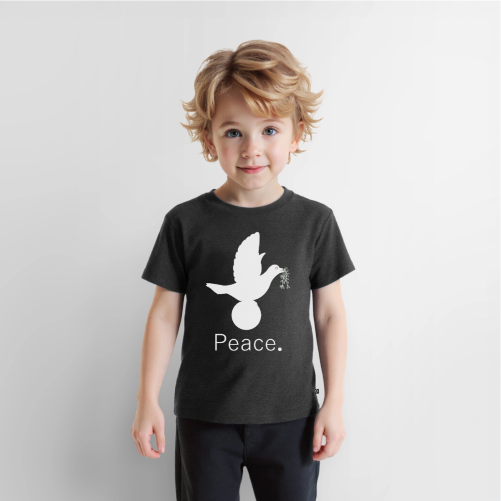 T-shirt Premium Enfant_peaceblanc - anthracite chiné