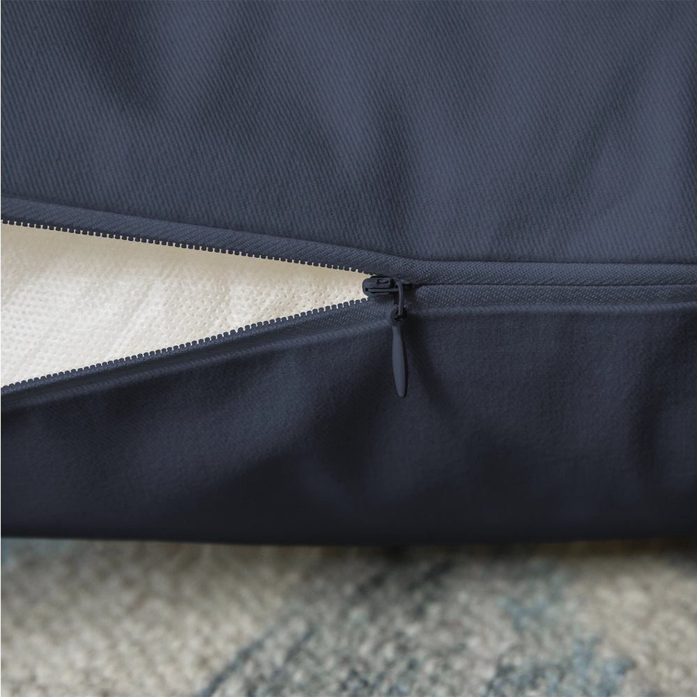 Coussin et housse de 45 x 45 cm - bleu marine