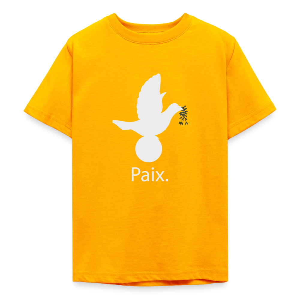 T-shirt Ado  Paix blanc - Lusoquot - or