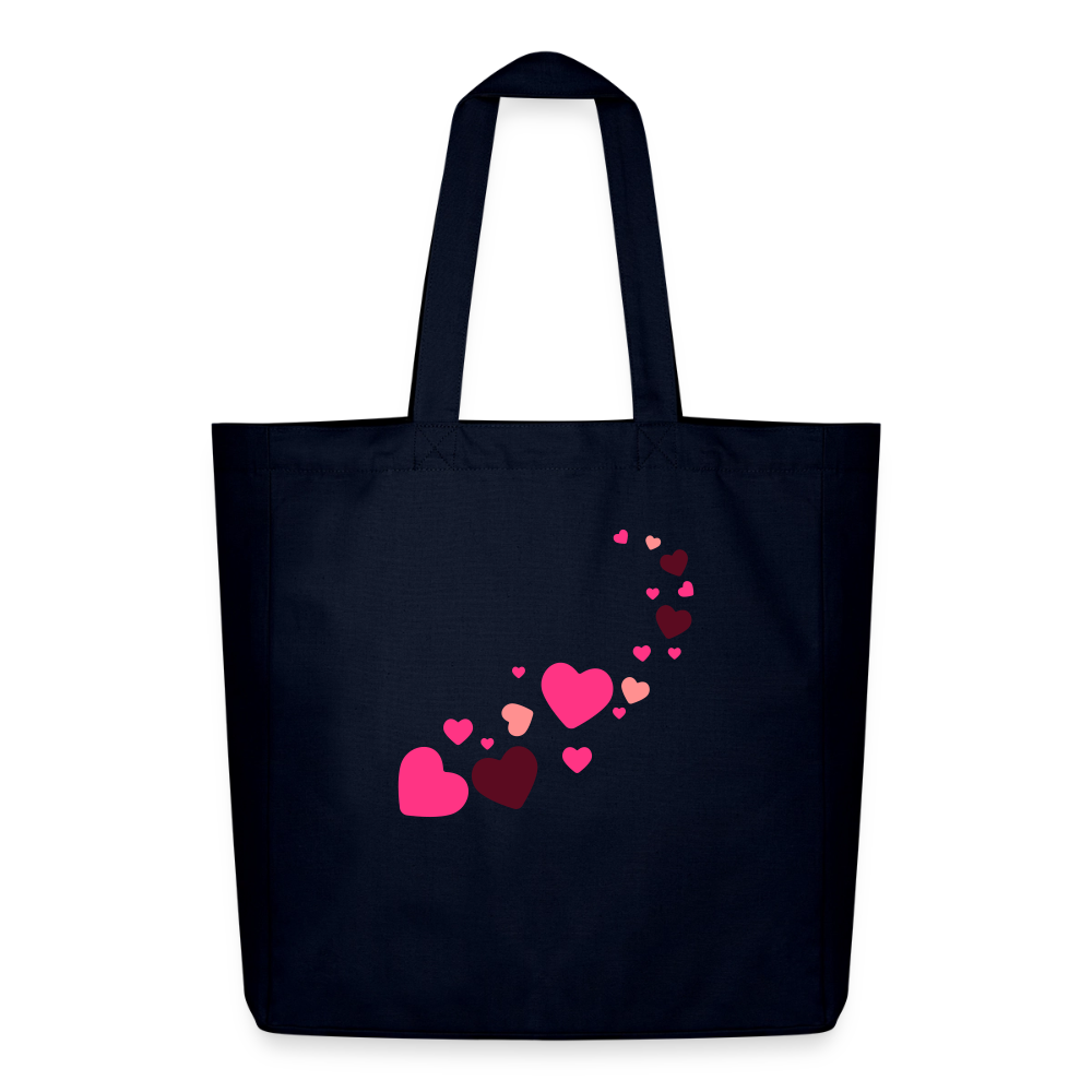 Tote bag Stanley/Stella Midweight recyclé Coeur Peace rose - Lusoquot - marine