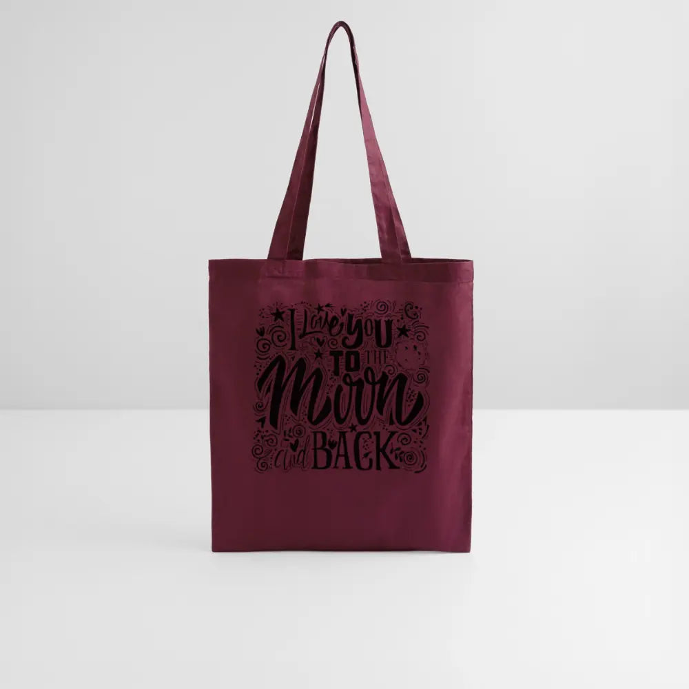 Tote Bag_peacenoir_iloveutomoonandback - bordeaux