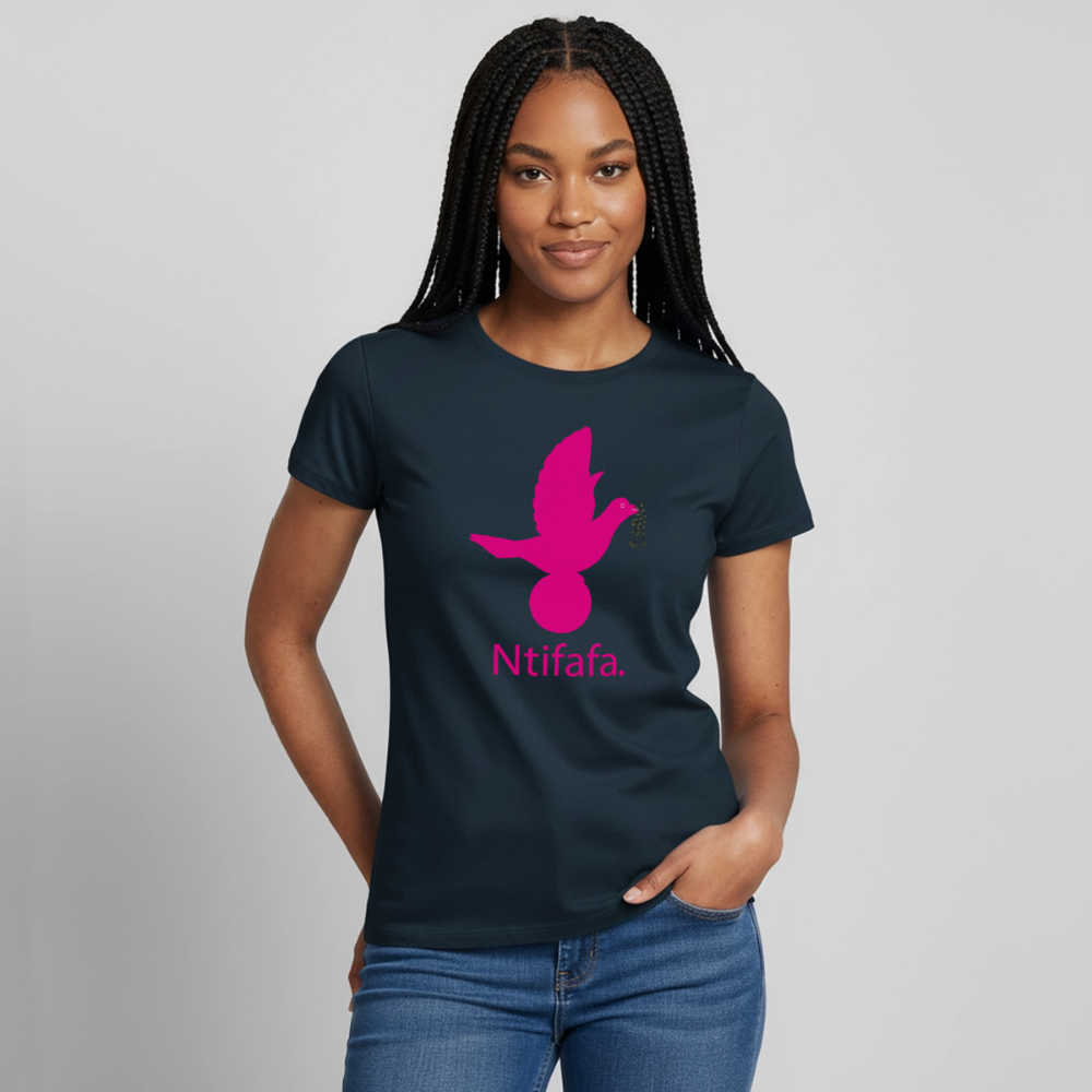 T-shirt Femme_ntifafa_rose - marine