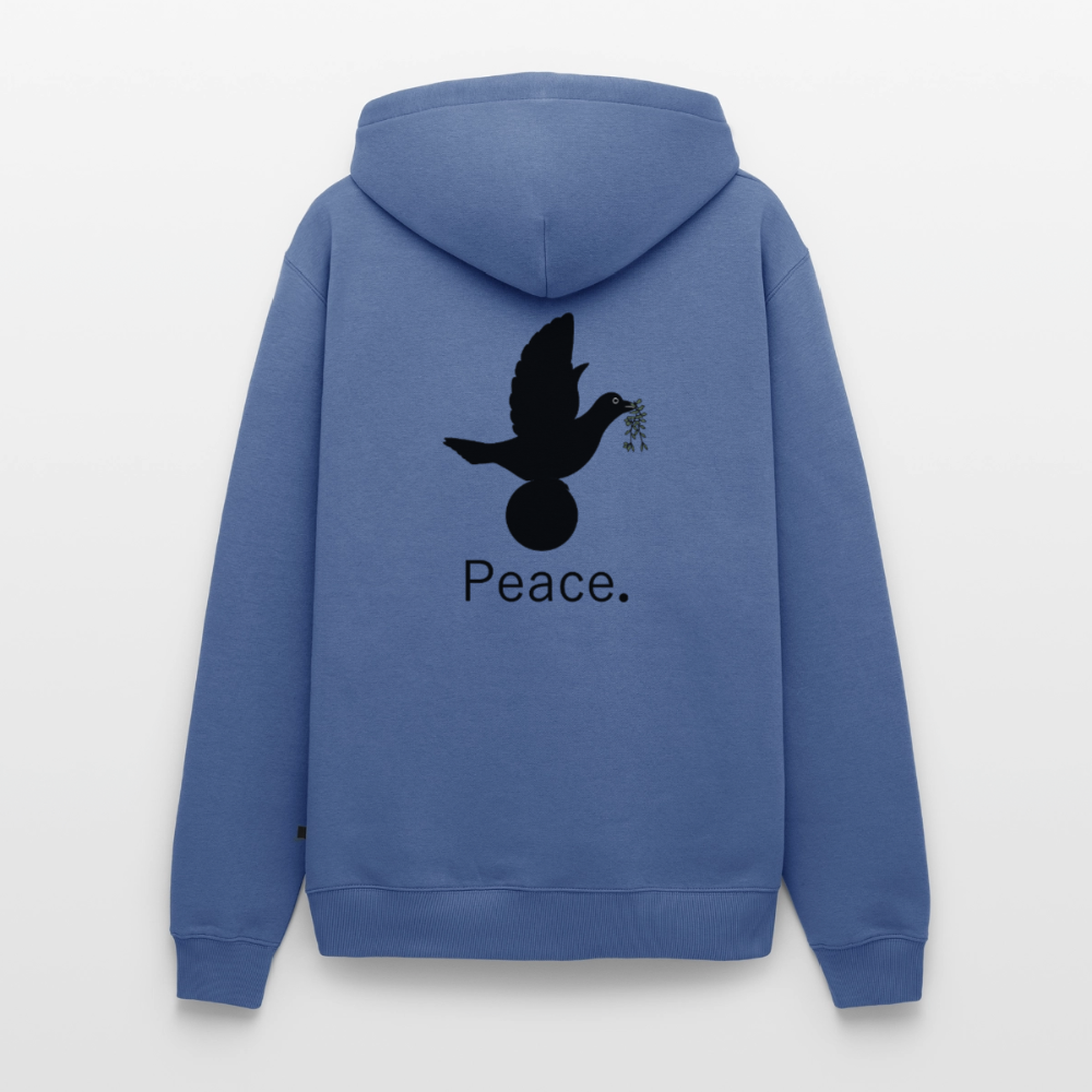 Sweat-shirt à capuche Premium pour hommes Peace and joy Peace noir - Lusoquot - bleu pigeon