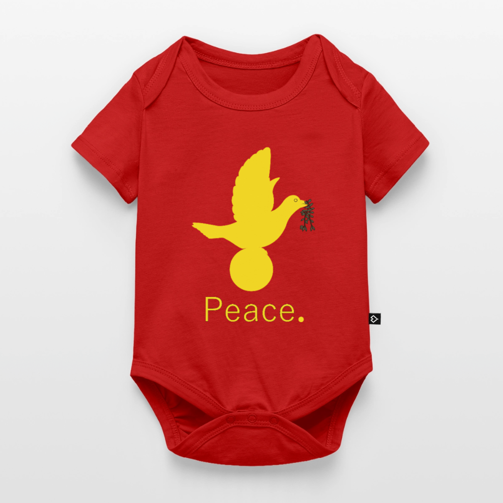 Body Bébé bio manches courtes_peacejaune - rouge
