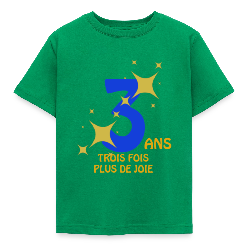 T-shirt Enfant anniversaire Lapè bleu - Lusoquot - vert