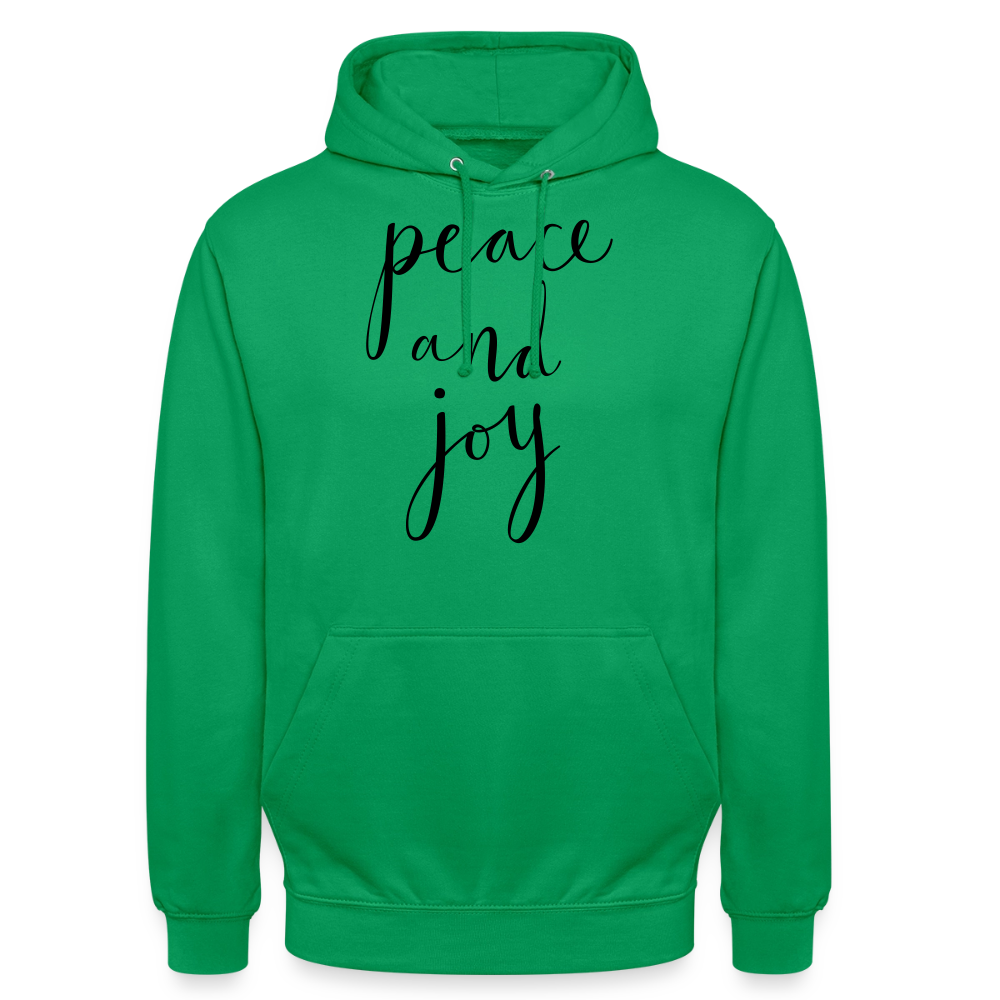Sweat-shirt à capuche unisexe_peace_noir_peaceandjoy - vert