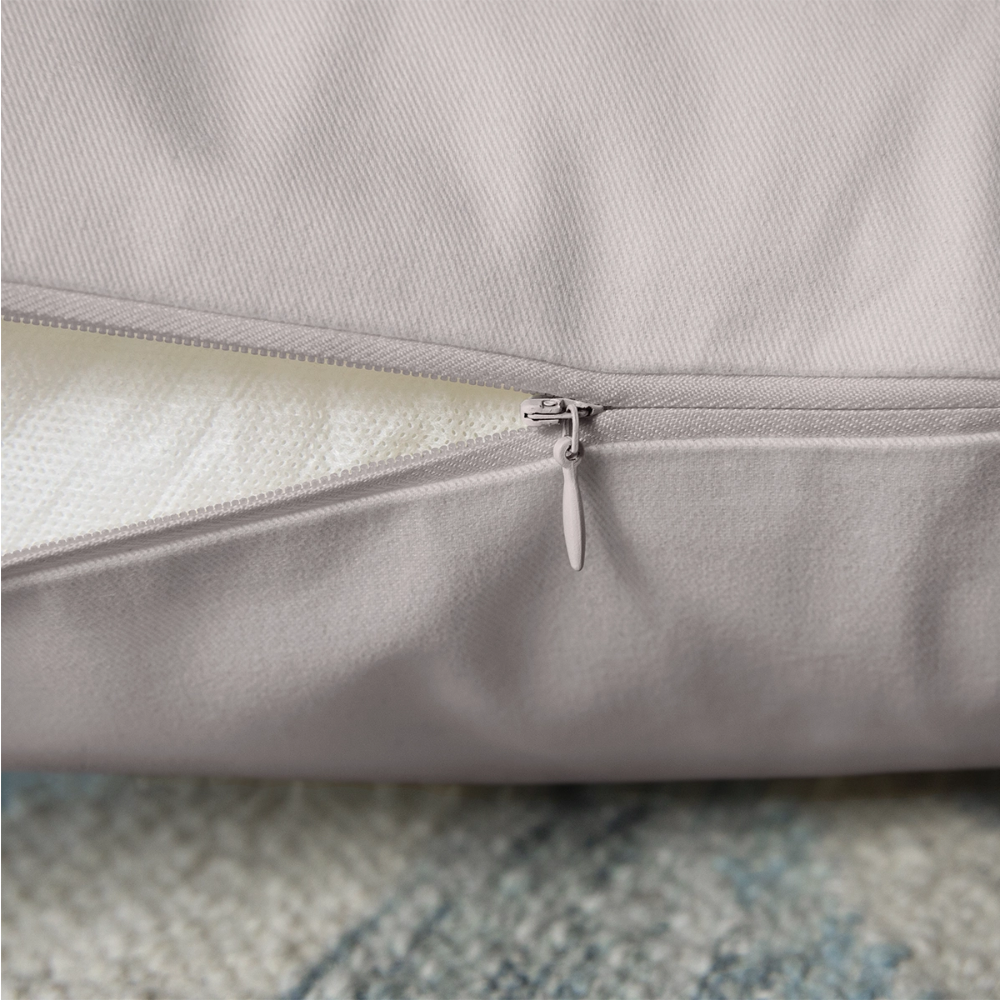 Coussin et housse de 45 x 45 cm - taupe clair