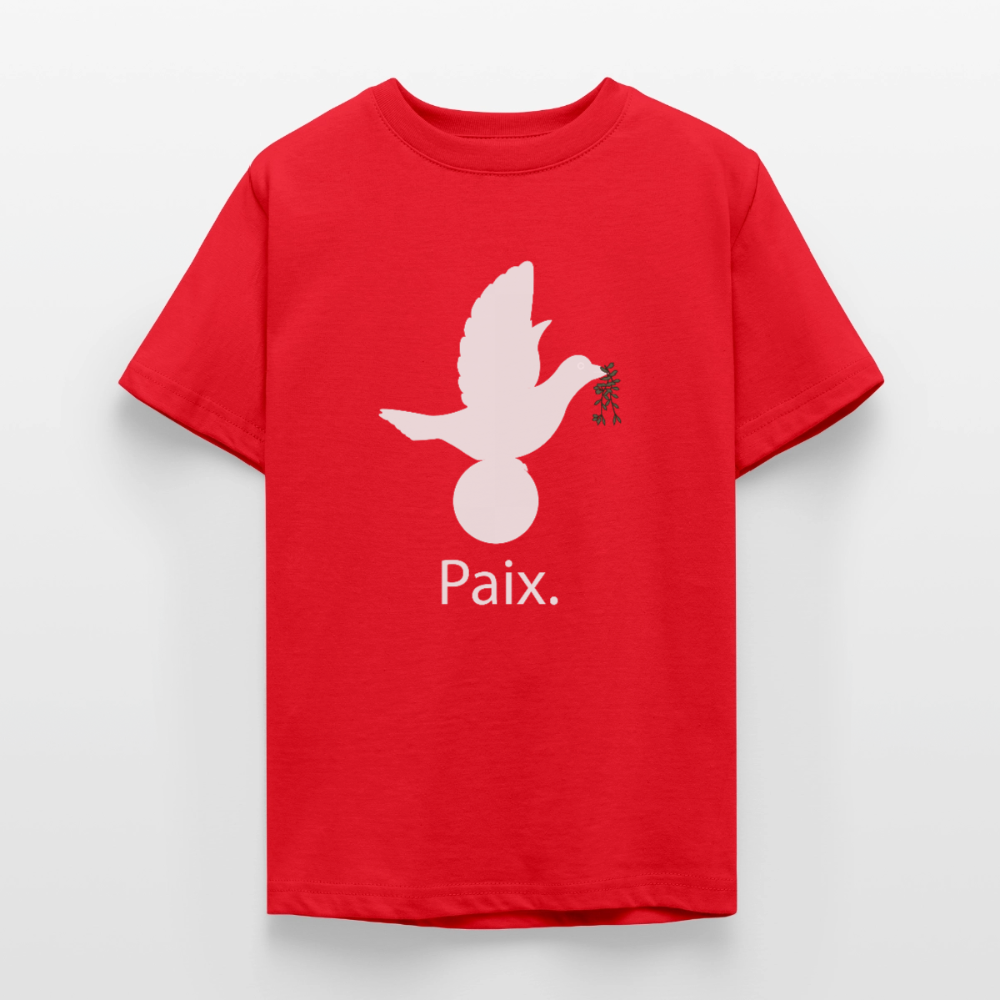 T-shirt Ado  Paix blanc - Lusoquot - rouge